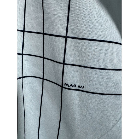 NWT Marni Checked Button Down With Blue Yoke - Picture 5 of 13